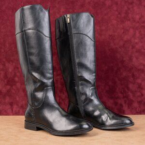 Lucky Brand Women Black Leather Fashion Riding Equestrian Knee Boots 8US EUR39
